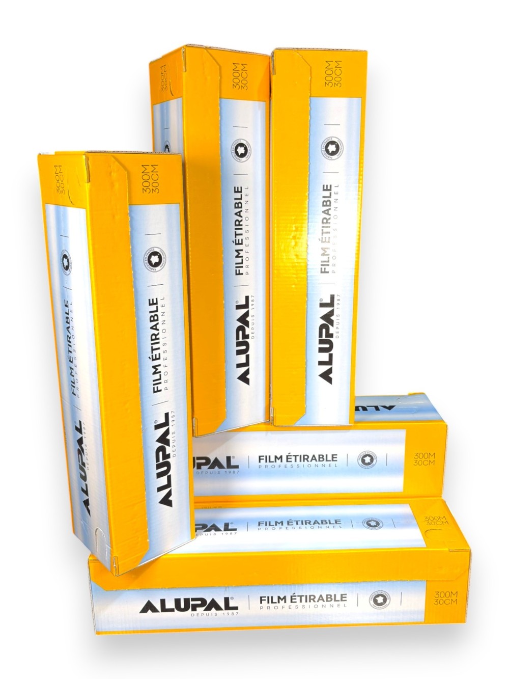Carton of 6 rolls of stretch film 30 cm x 300 m