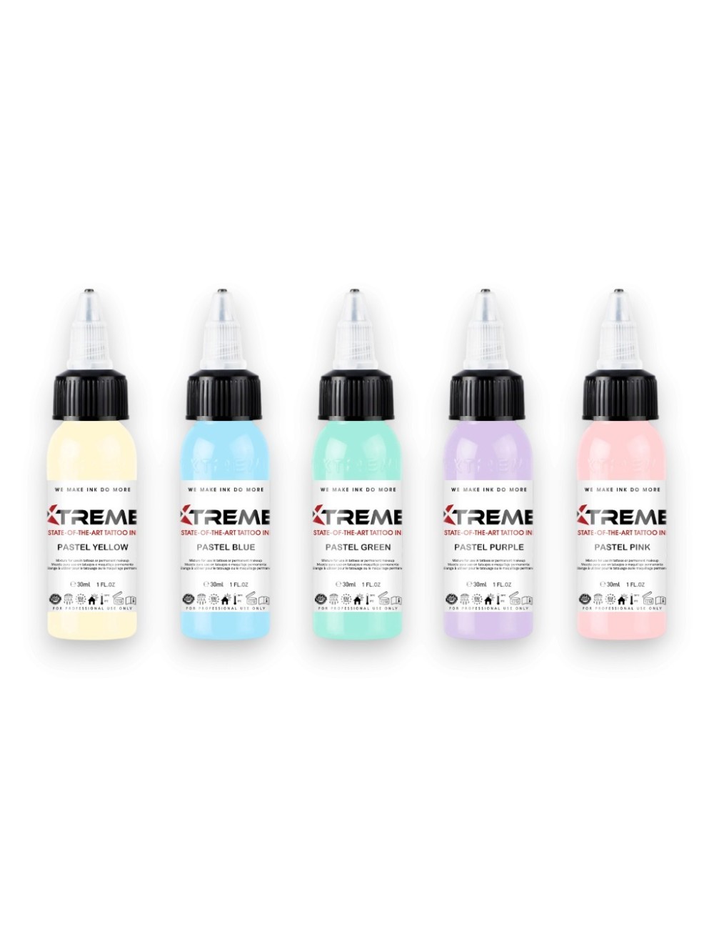 Pastel Set - Xtreme Ink 5x30ml - Xtreme Ink | Lucky 7 Supplies