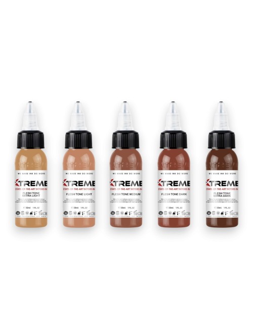 Flesh Tone Set - Xtreme Ink 5x30ml - Xtreme Ink | Lucky 7 Supplies