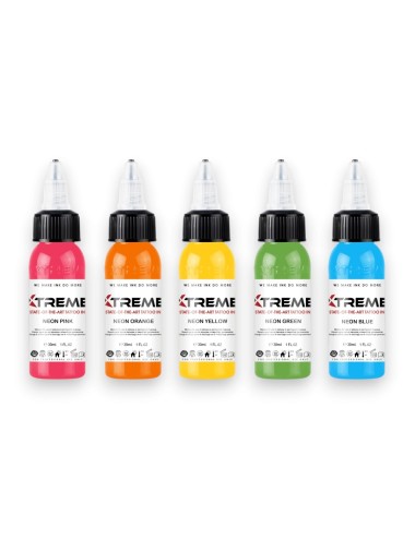 Neon Set - Xtreme Ink 5x30ml - Xtreme Ink | Lucky 7 Supplies