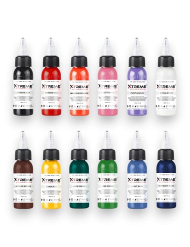 12 Color Set - Xtreme Ink 5x30ml - Xtreme Ink | Lucky 7 Supplies