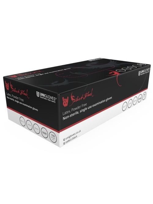 Gants Latex Noirs Carton - Unigloves