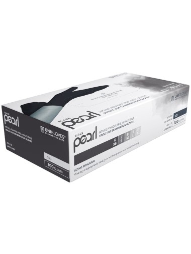 Gants Nitrile Noirs Carton - Unigloves