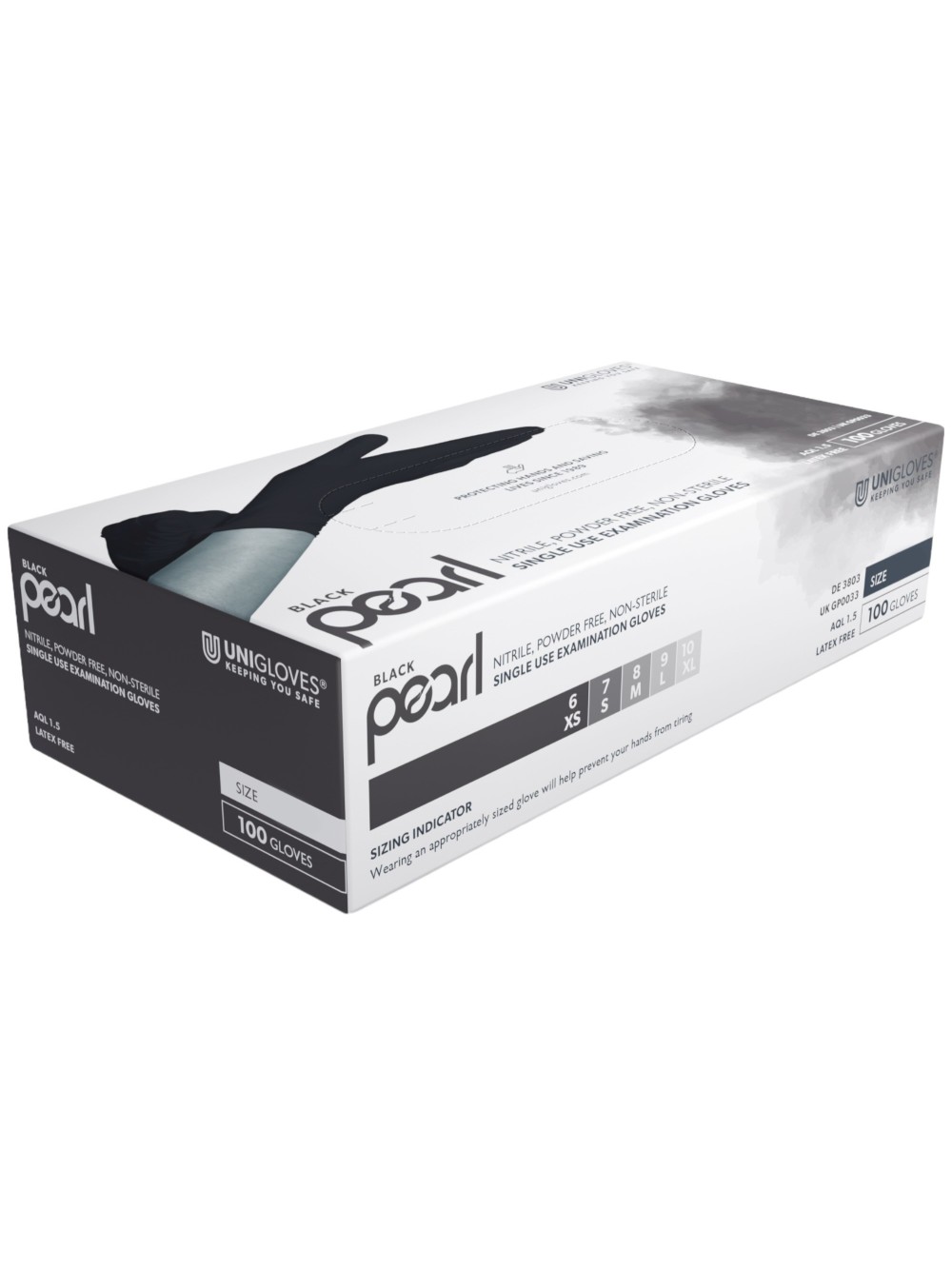 Gants Nitrile Noirs Carton - Unigloves