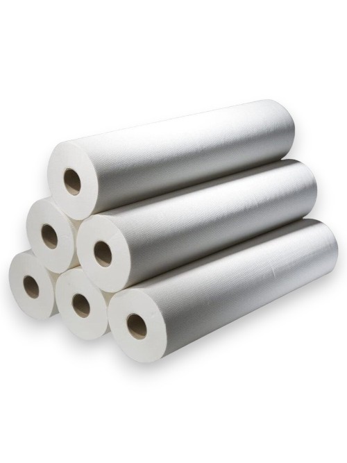 Rouleau de drap d'examen blanc